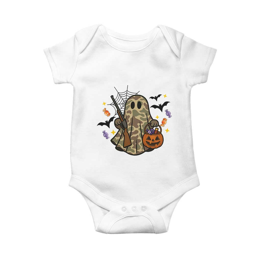 Funny Camo Hunter Halloween Ghost Costume Baby Onesie TS12 White Print Your Wear