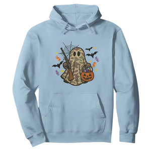 Funny Camo Hunter Halloween Ghost Costume Hoodie TS12 Light Blue Print Your Wear