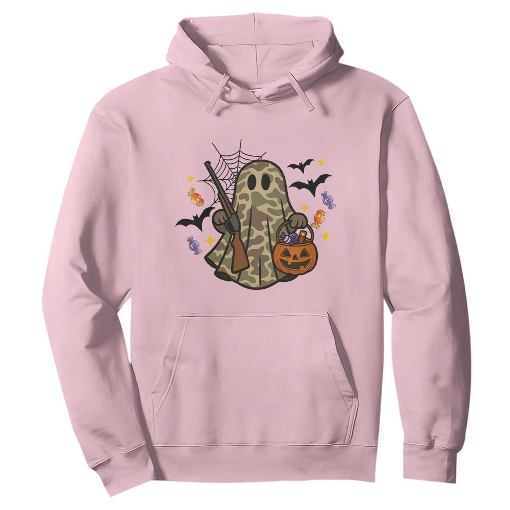 Funny Camo Hunter Halloween Ghost Costume Hoodie TS12 Light Pink Print Your Wear