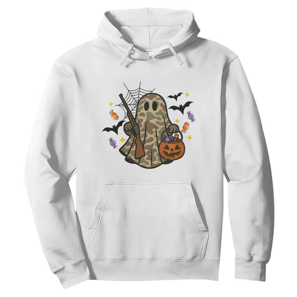 Funny Camo Hunter Halloween Ghost Costume Hoodie TS12 White Print Your Wear