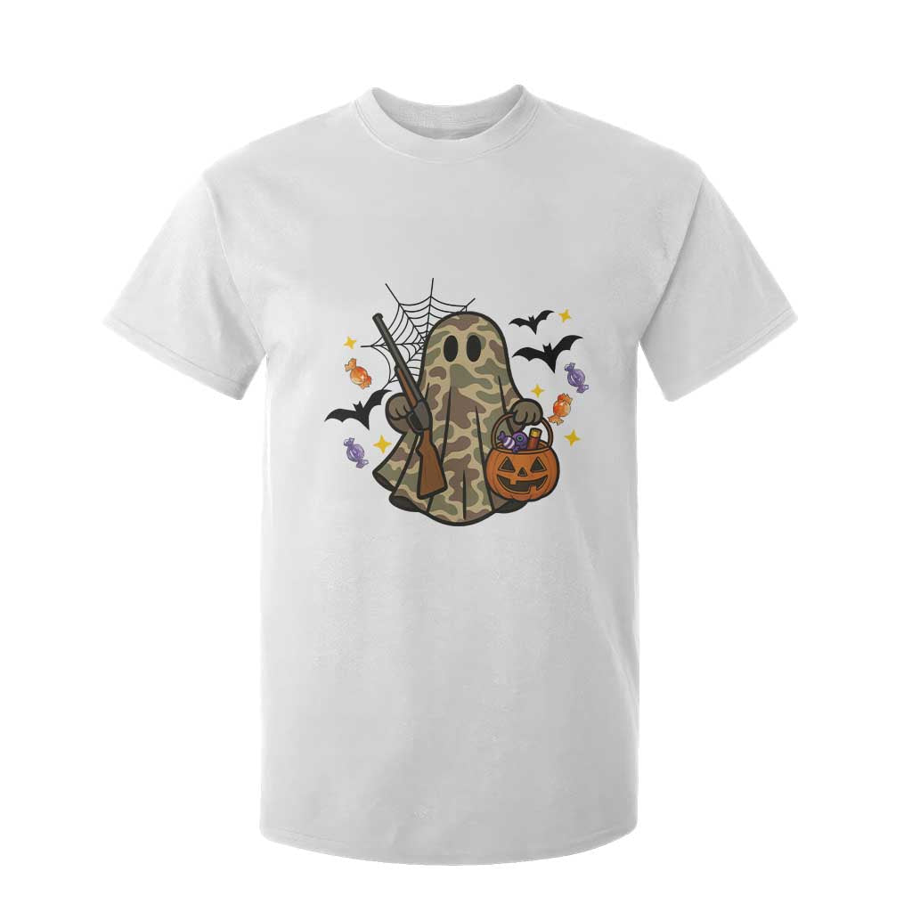 Funny Camo Hunter Halloween Ghost Costume T Shirt For Kid TS12 White Print Your Wear