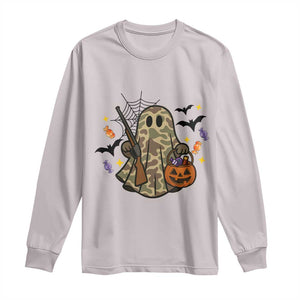 Funny Camo Hunter Halloween Ghost Costume Long Sleeve Shirt TS12 Ice Gray Print Your Wear