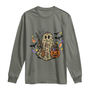 Funny Camo Hunter Halloween Ghost Costume Long Sleeve Shirt TS12 Military Green Print Your Wear