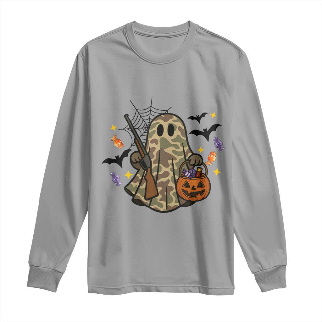 Funny Camo Hunter Halloween Ghost Costume Long Sleeve Shirt TS12 Sport Gray Print Your Wear