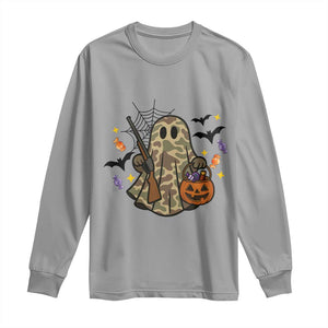 Funny Camo Hunter Halloween Ghost Costume Long Sleeve Shirt TS12 Sport Gray Print Your Wear