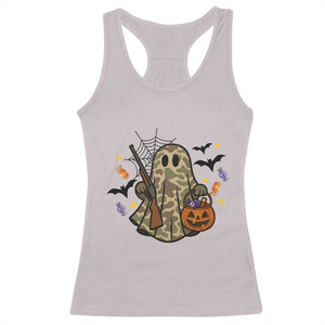 Funny Camo Hunter Halloween Ghost Costume Racerback Tank Top TS12 Ice Gray Print Your Wear