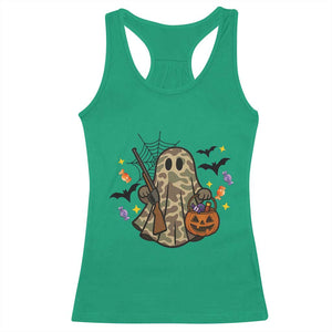 Funny Camo Hunter Halloween Ghost Costume Racerback Tank Top TS12 Irish Green Print Your Wear