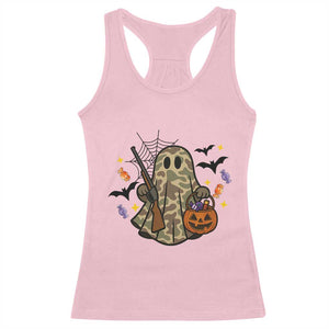 Funny Camo Hunter Halloween Ghost Costume Racerback Tank Top TS12 Light Pink Print Your Wear