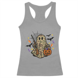 Funny Camo Hunter Halloween Ghost Costume Racerback Tank Top TS12 Sport Gray Print Your Wear