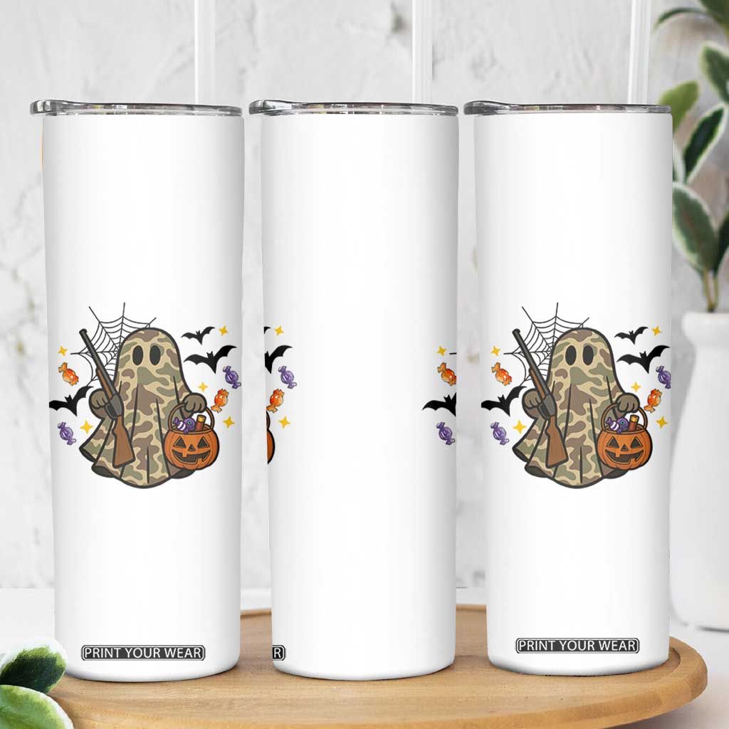 Funny Camo Hunter Halloween Ghost Costume Skinny Tumbler TS12 Print Your Wear