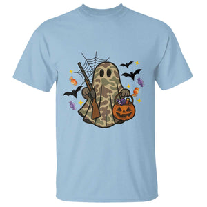 Funny Camo Hunter Halloween Ghost Costume T Shirt TS12 Light Blue Print Your Wear