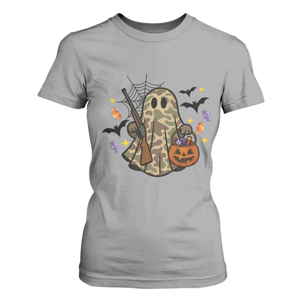 Funny Camo Hunter Halloween Ghost Costume T Shirt For Women TS12 Sport Gray Print Your Wear
