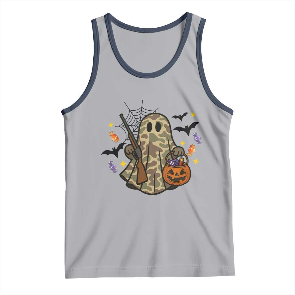 Funny Camo Hunter Halloween Ghost Costume Tank Top TS12 Athletic Heather Navy Print Your Wear
