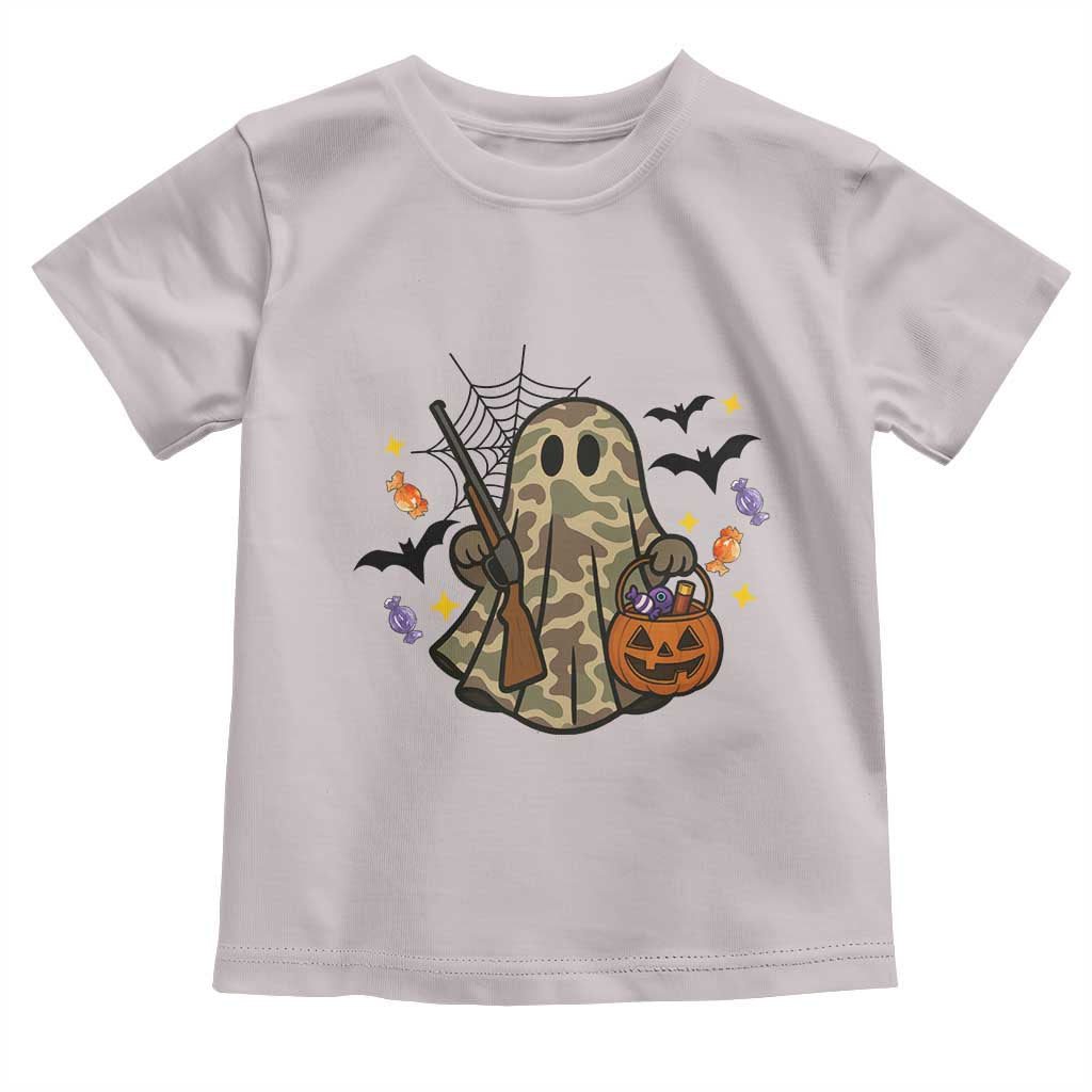 Funny Camo Hunter Halloween Ghost Costume Toddler T Shirt TS12 Ice Gray Print Your Wear