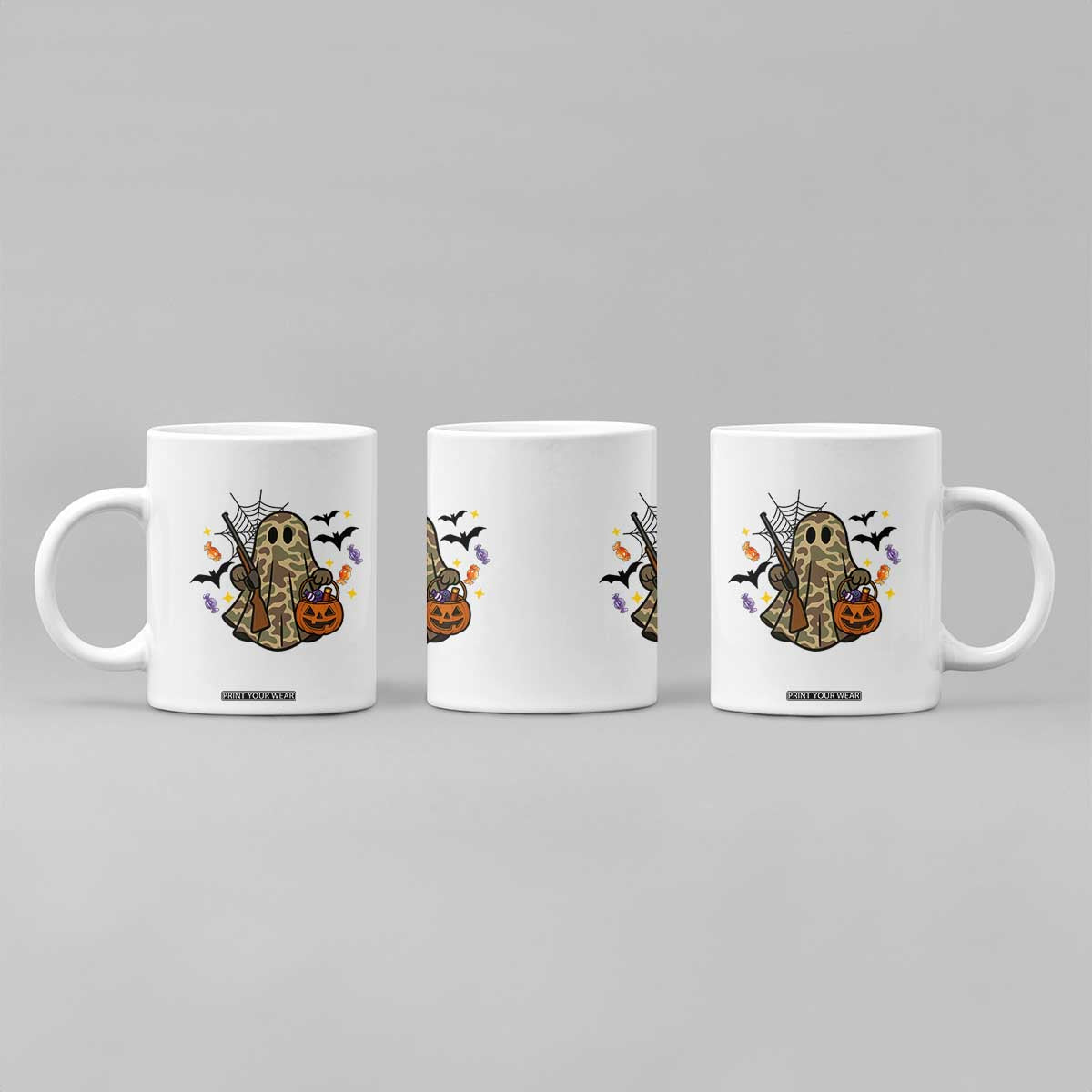 Funny Camo Hunter Halloween Ghost Costume Coffee Mug TS12 Print Your Wear