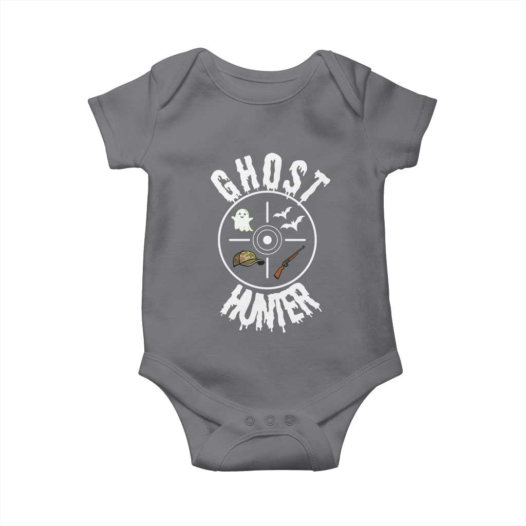 Funny Halloween Ghost Hunter Baby Onesie Trick Or Treat Costume TS12 Charcoal Print Your Wear