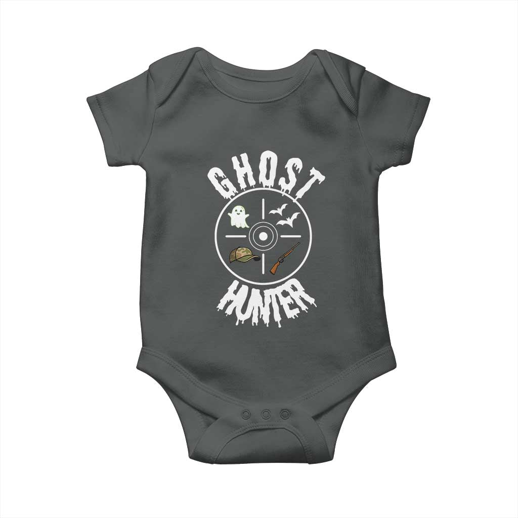Funny Halloween Ghost Hunter Baby Onesie Trick Or Treat Costume TS12 Dark Heather Print Your Wear