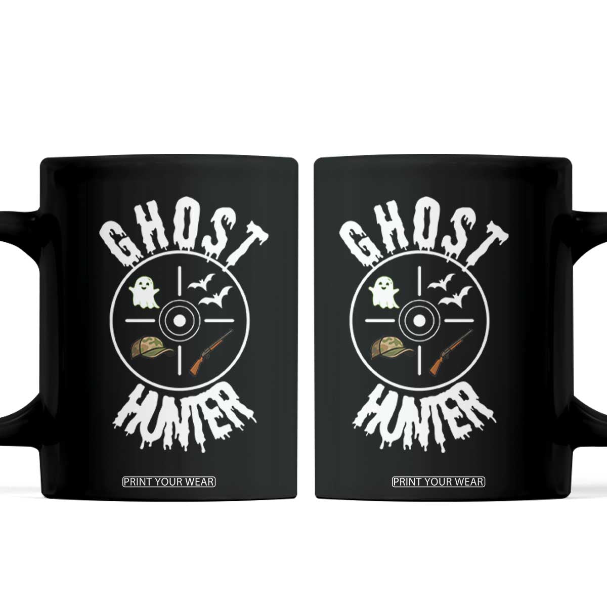 Funny Halloween Ghost Hunter Coffee Mug Trick Or Treat Costume TS12 Black Print Your Wear