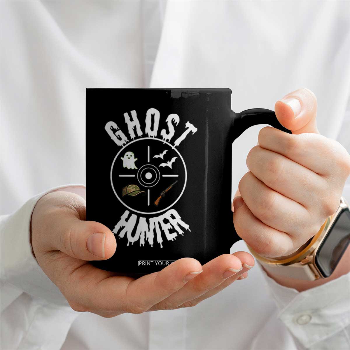 Funny Halloween Ghost Hunter Coffee Mug Trick Or Treat Costume TS12 Print Your Wear