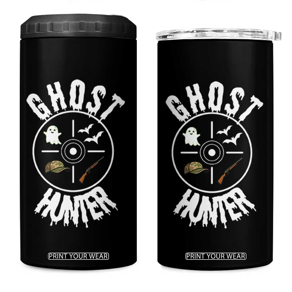 Funny Halloween Ghost Hunter 4 in 1 Can Cooler Tumbler Trick Or Treat Costume TS12 One Size: 16 oz Black Print Your Wear