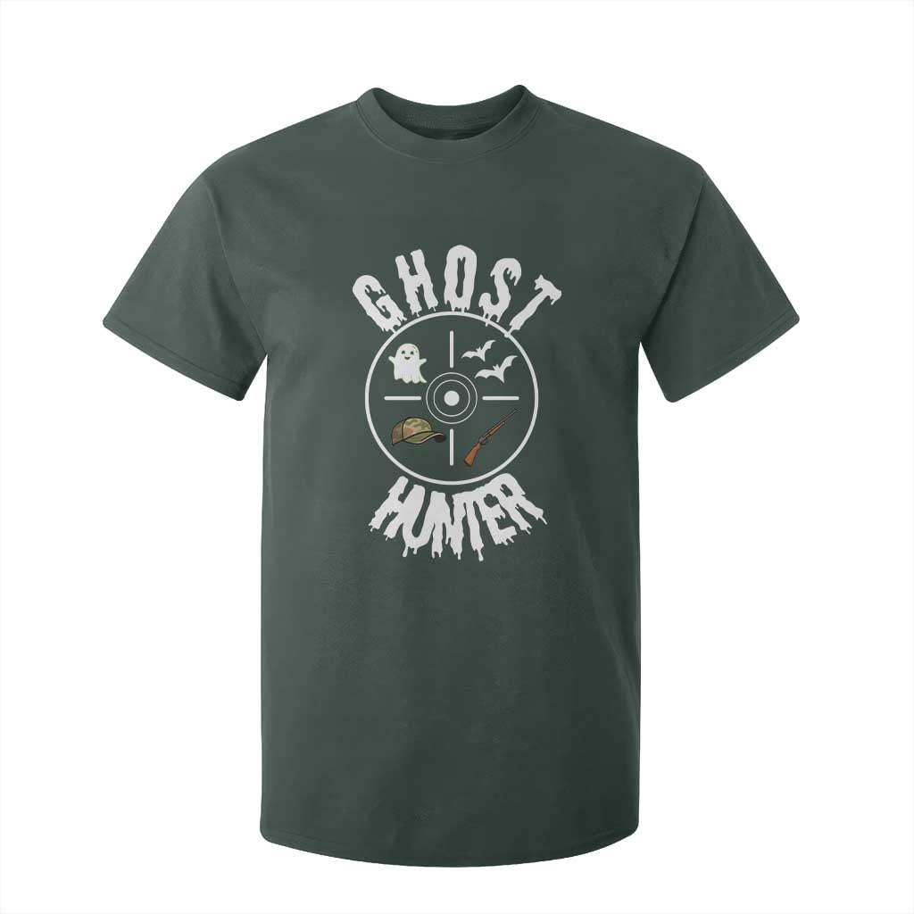 Funny Halloween Ghost Hunter T Shirt For Kid Trick Or Treat Costume TS12 Dark Forest Green Print Your Wear