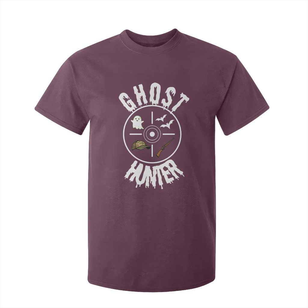 Funny Halloween Ghost Hunter T Shirt For Kid Trick Or Treat Costume TS12 Maroon Print Your Wear