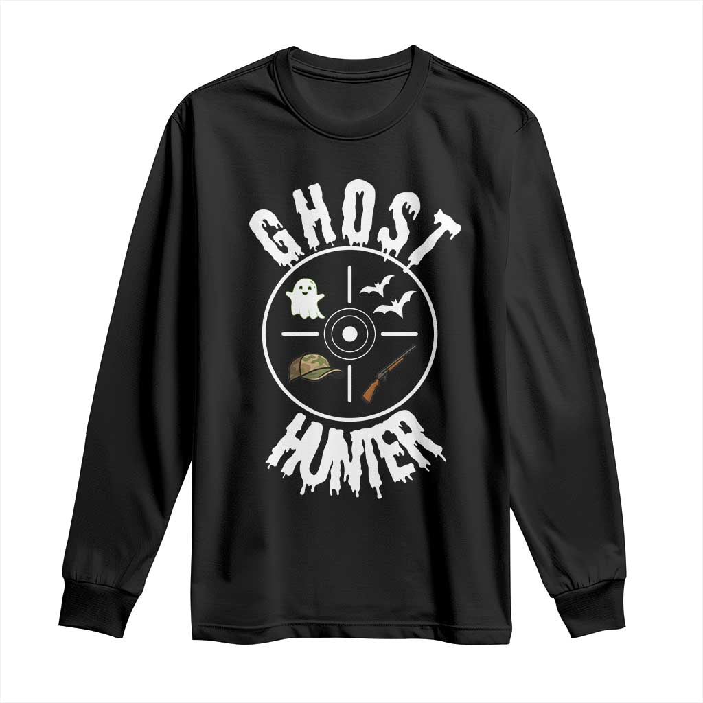 Funny Halloween Ghost Hunter Long Sleeve Shirt Trick Or Treat Costume TS12 Black Print Your Wear