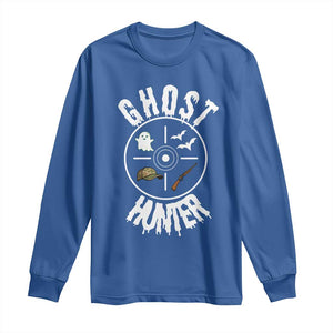 Funny Halloween Ghost Hunter Long Sleeve Shirt Trick Or Treat Costume TS12 Royal Blue Print Your Wear