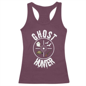 Funny Halloween Ghost Hunter Racerback Tank Top Trick Or Treat Costume TS12 Maroon Print Your Wear