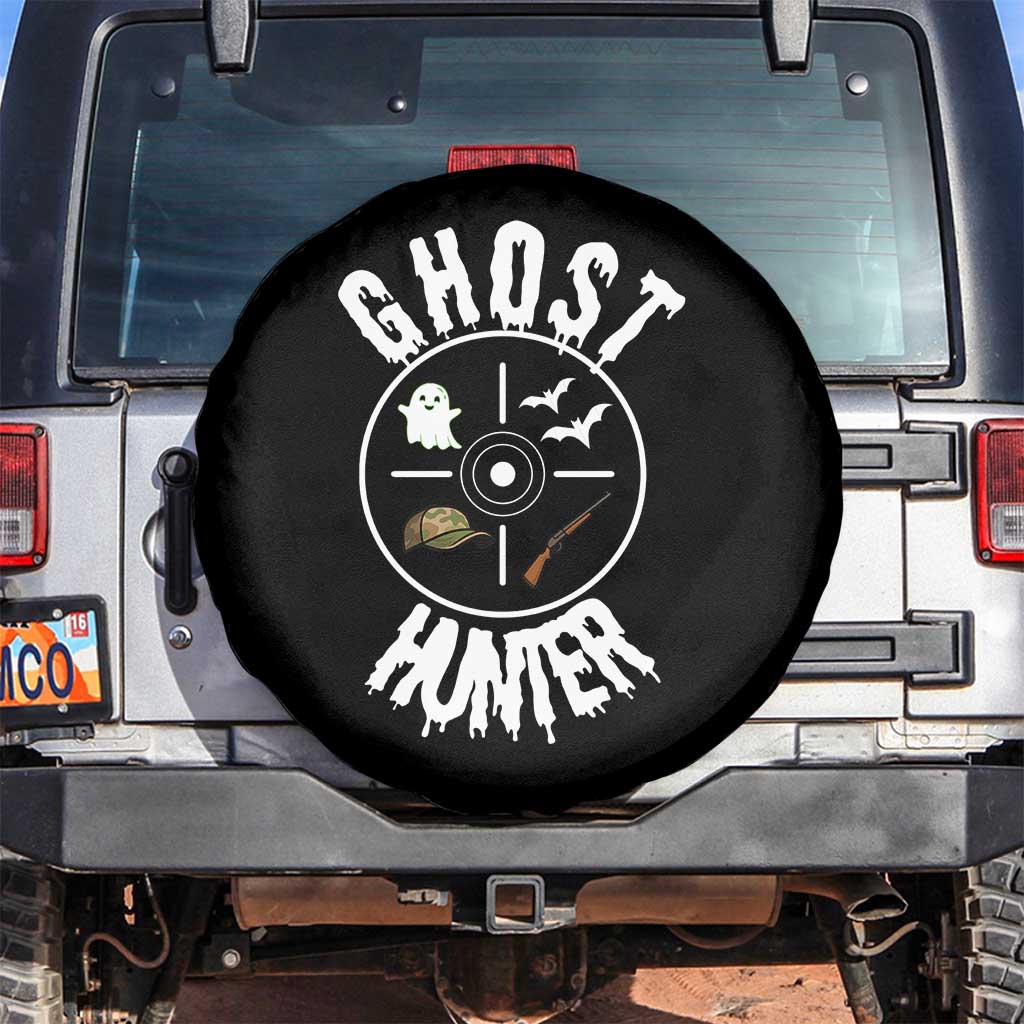 Funny Halloween Ghost Hunter Spare Tire Cover Trick Or Treat Costume TS12 No hole Black Print Your Wear