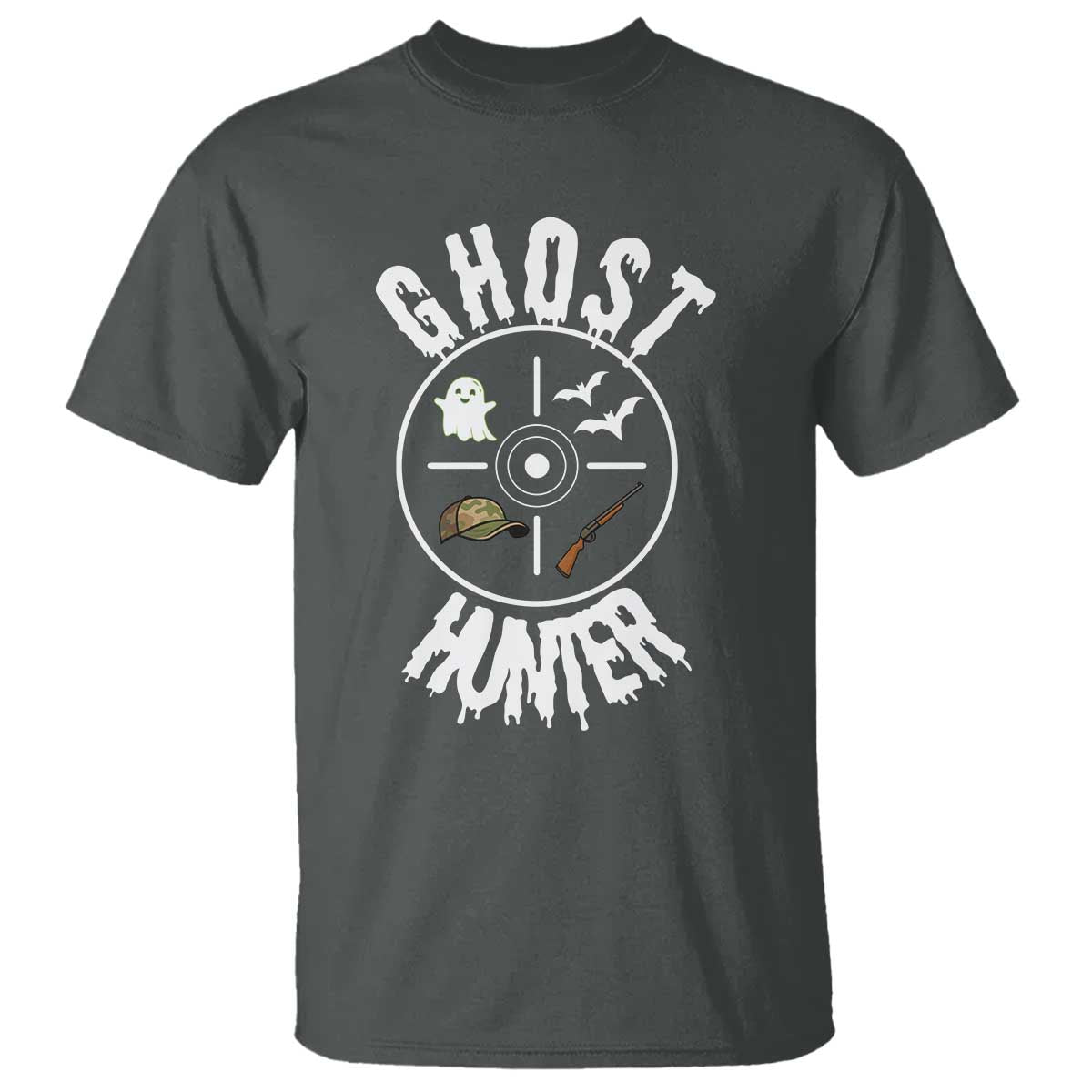 Funny Halloween Ghost Hunter T Shirt Trick Or Treat Costume TS12 Dark Heather Print Your Wear