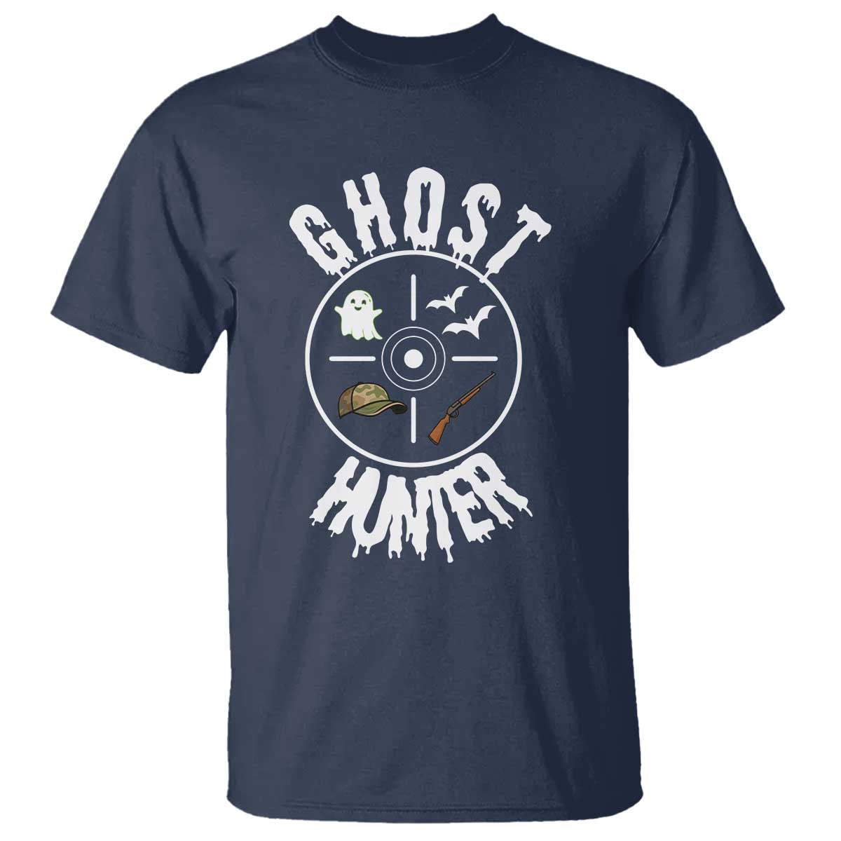 Funny Halloween Ghost Hunter T Shirt Trick Or Treat Costume TS12 Navy Print Your Wear