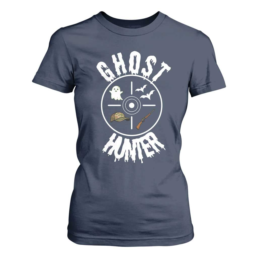 Funny Halloween Ghost Hunter T Shirt For Women Trick Or Treat Costume TS12 Navy Print Your Wear