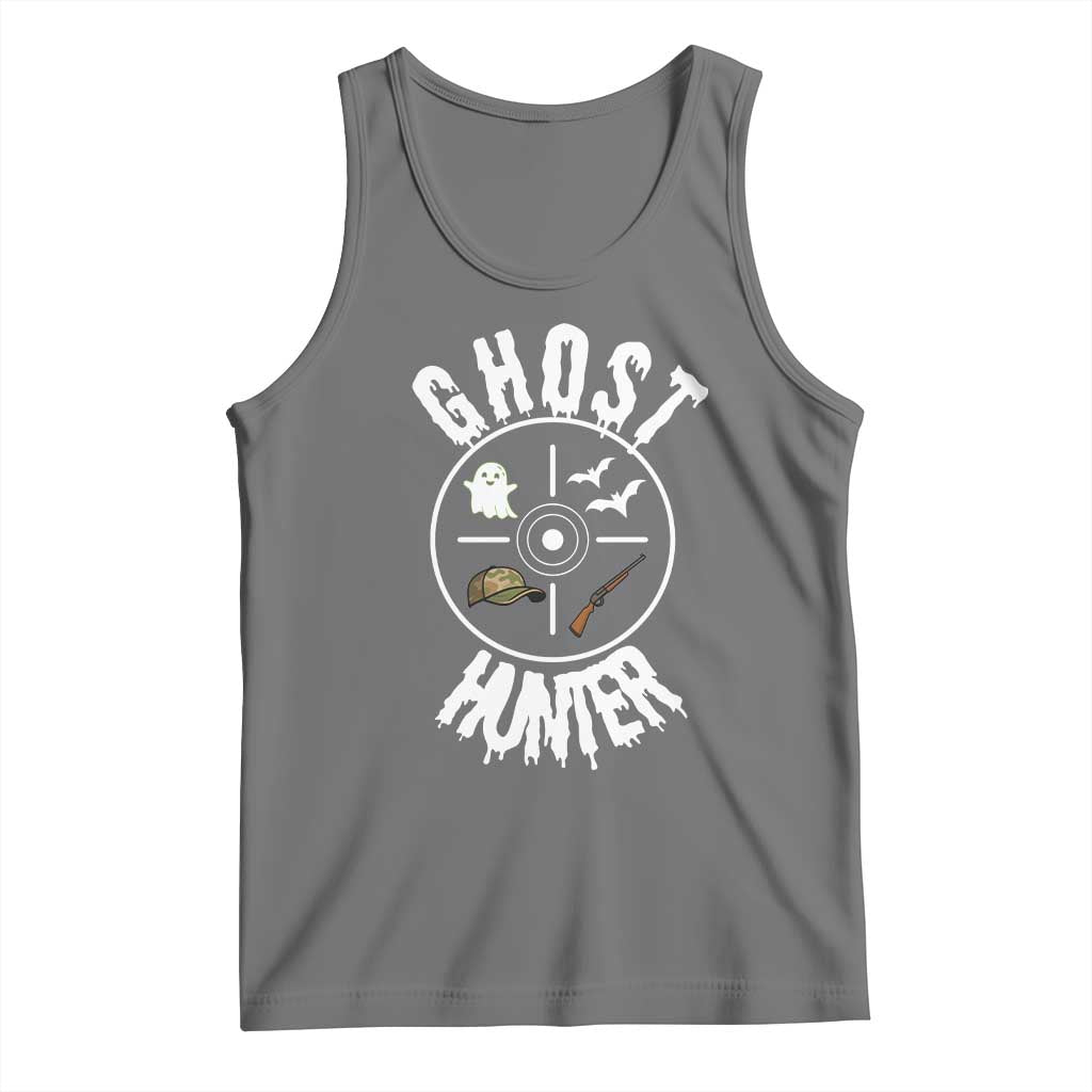 Funny Halloween Ghost Hunter Tank Top Trick Or Treat Costume TS12 Black Heather Print Your Wear