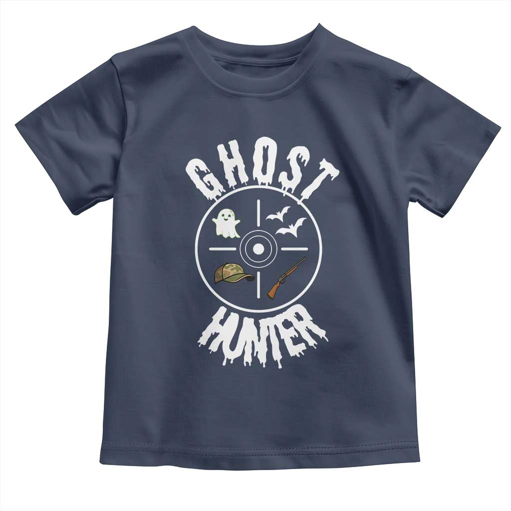 Funny Halloween Ghost Hunter Toddler T Shirt Trick Or Treat Costume TS12 Navy Print Your Wear