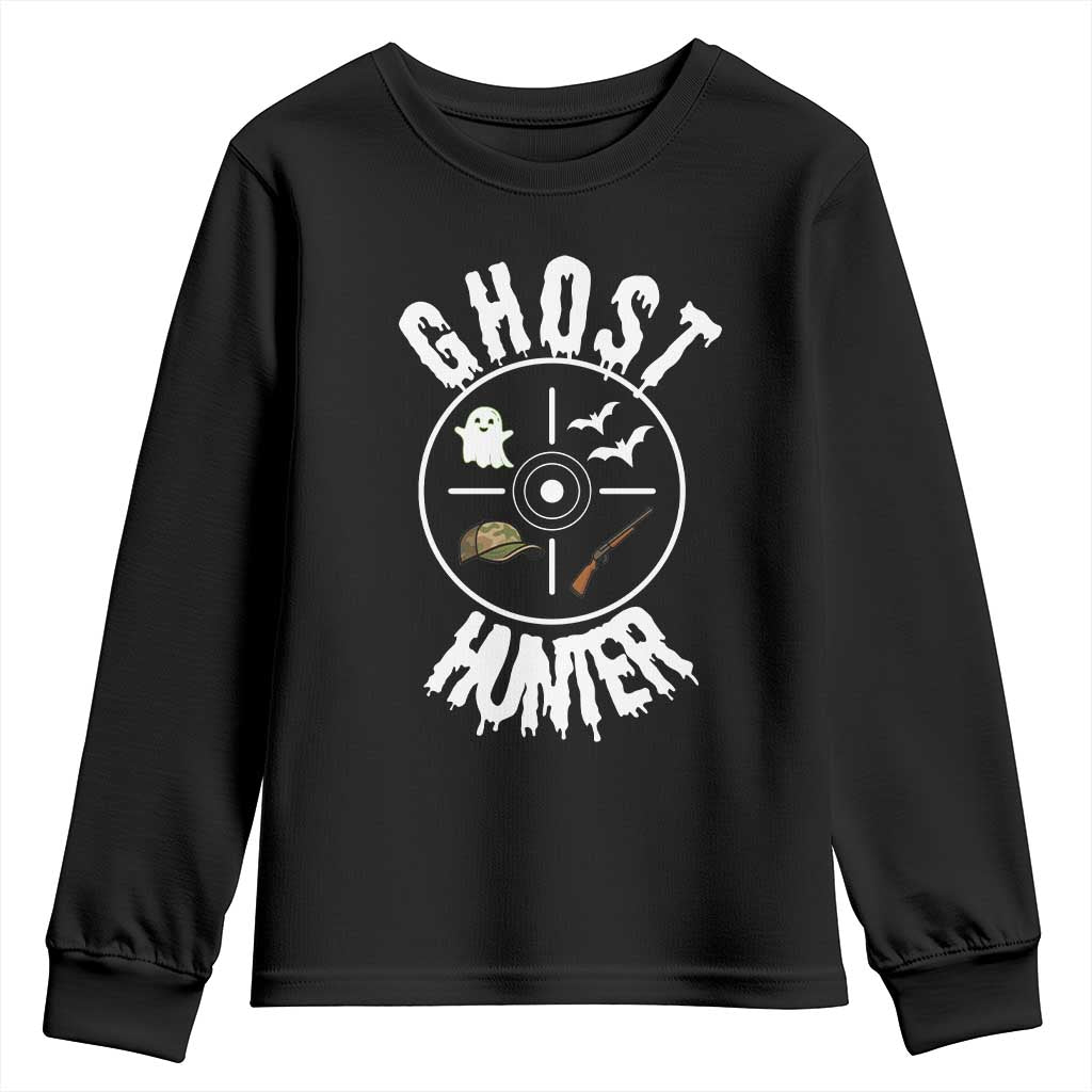 Funny Halloween Ghost Hunter Youth Sweatshirt Trick Or Treat Costume TS12 Black Print Your Wear