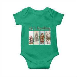 Santa Funny Christmas Hunter Look Baby Onesie He Is Hunting TS12 Irish Green Print Your Wear