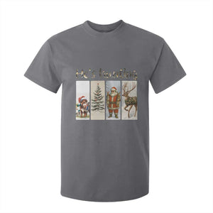 Santa Funny Christmas Hunter Look T Shirt For Kid He Is Hunting TS12 Charcoal Print Your Wear