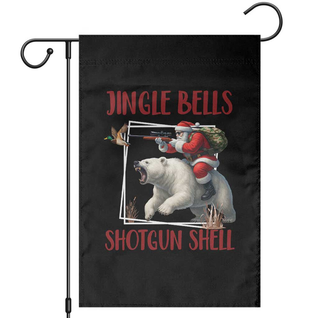 Funny Christmas Hunting Garden Flag Jingle Bells Shotgun Shells TS12 Black Print Your Wear