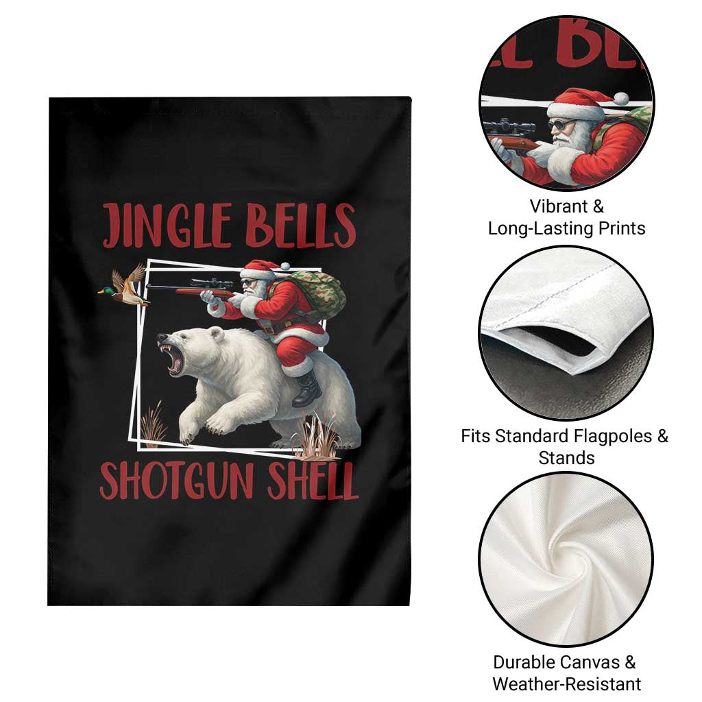 Funny Christmas Hunting Garden Flag Jingle Bells Shotgun Shells TS12 Print Your Wear