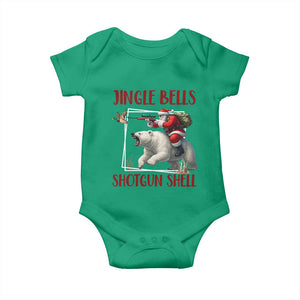 Funny Christmas Hunting Baby Onesie Jingle Bells Shotgun Shells TS12 Irish Green Print Your Wear