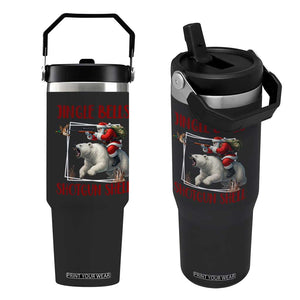 Funny Christmas Hunting Flip Straw Tumbler Jingle Bells Shotgun Shells TS12 One Size: 30 oz Black Print Your Wear