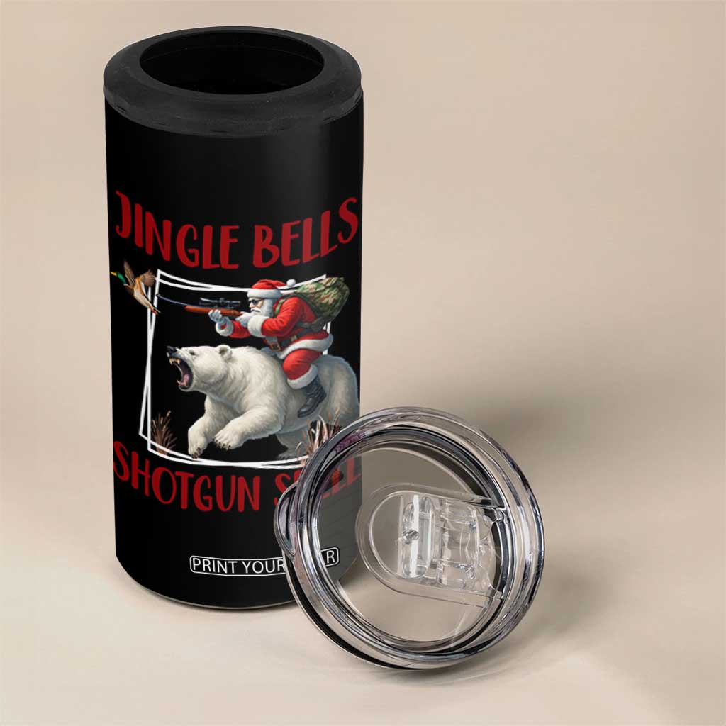Funny Christmas Hunting 4 in 1 Can Cooler Tumbler Jingle Bells Shotgun Shells TS12 Print Your Wear