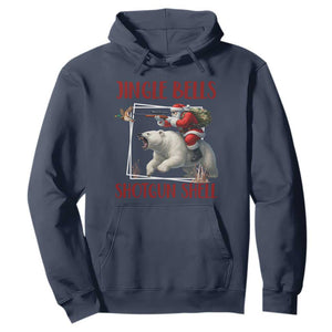 Funny Christmas Hunting Hoodie Jingle Bells Shotgun Shells TS12 Navy Print Your Wear