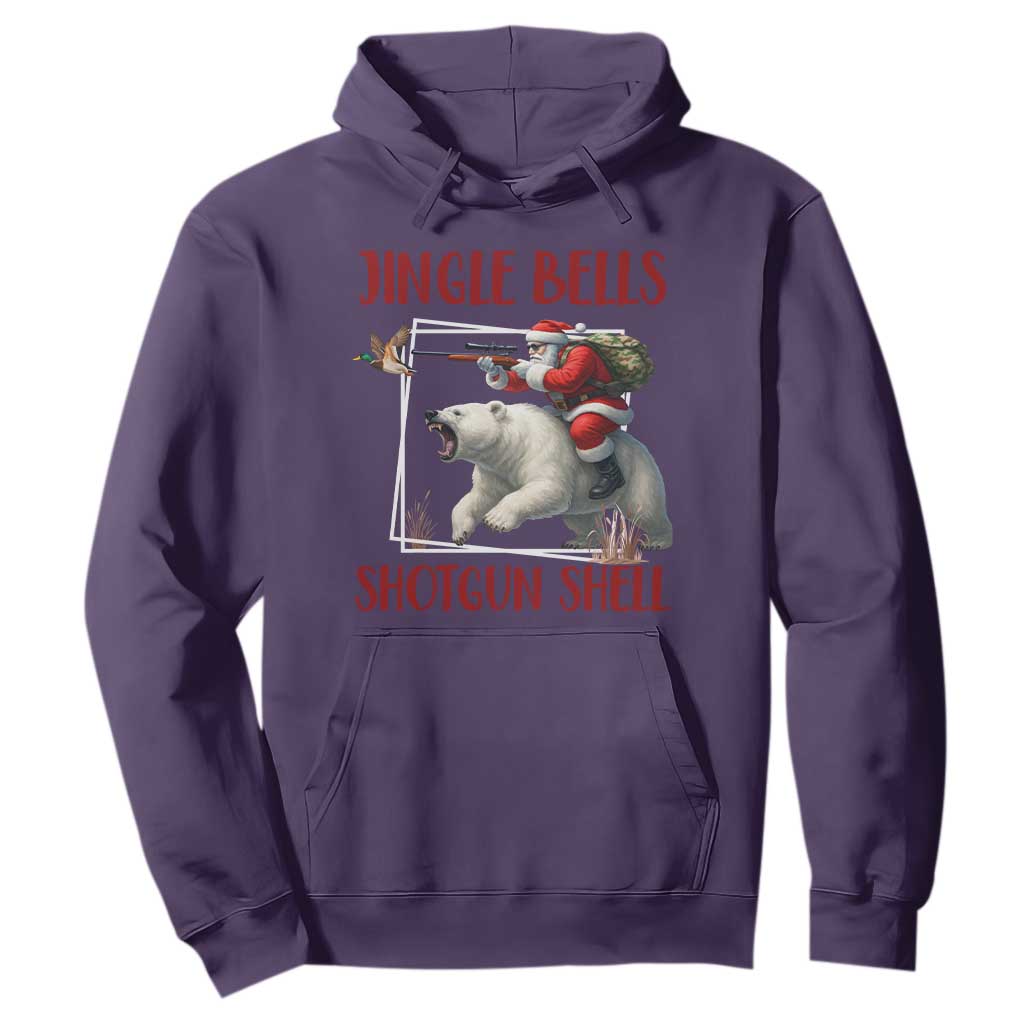 Funny Christmas Hunting Hoodie Jingle Bells Shotgun Shells TS12 Purple Print Your Wear