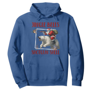 Funny Christmas Hunting Hoodie Jingle Bells Shotgun Shells TS12 Royal Blue Print Your Wear