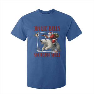 Funny Christmas Hunting T Shirt For Kid Jingle Bells Shotgun Shells TS12 Royal Blue Print Your Wear