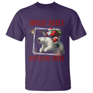 Funny Christmas Hunting T Shirt Jingle Bells Shotgun Shells TS12 Purple Print Your Wear