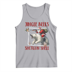 Funny Christmas Hunting Tank Top Jingle Bells Shotgun Shells TS12 Athletic Heather Print Your Wear