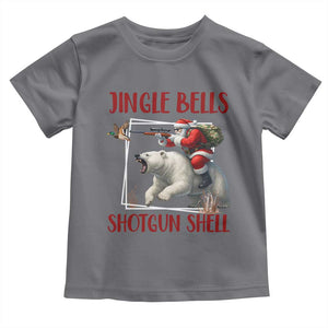 Funny Christmas Hunting Toddler T Shirt Jingle Bells Shotgun Shells TS12 Charcoal Print Your Wear